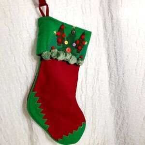 Christmas Trees Wool Blend Classic Christmas Stocking